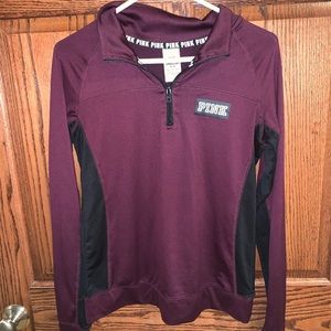 pink half zip